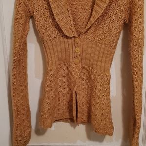 Rue21 gold cardigan